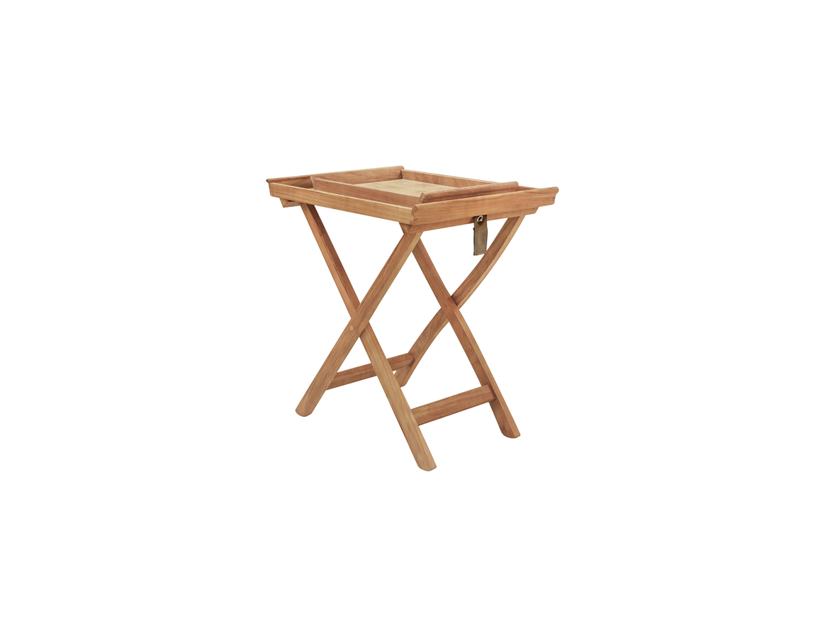Serving tray with tray-stand – Traditional Teak
