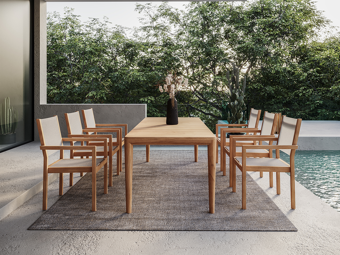 Isabella table with Kate recliner cloud Isabella table